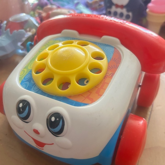Fisher-Price Classic Chatter Telephone Toy - Red, Yellow, White - Picture 2 of 4